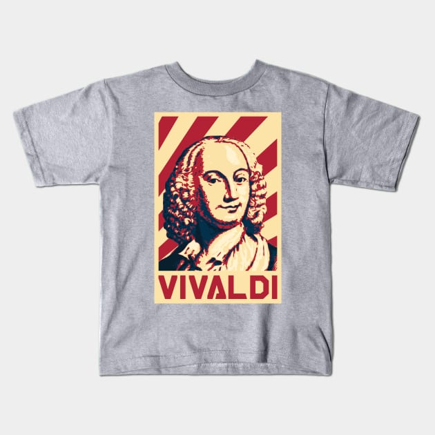 Antonio Vivaldi Retro Propaganda Kids T-Shirt by Nerd_art